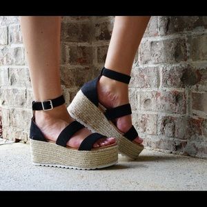 Black Platform Espadrille